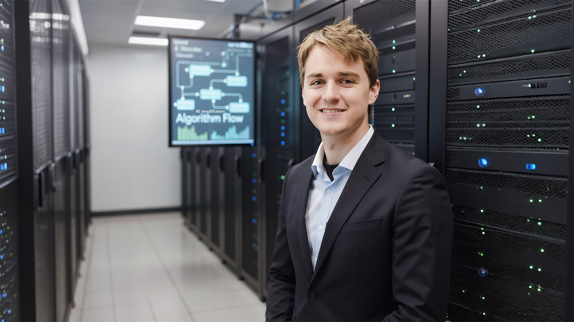 SEO Experte vor Webserver